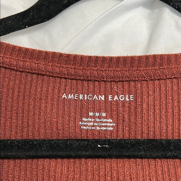 American Eagle Outfitters Brown Ruffled Crop Top - Picture 3 of 3